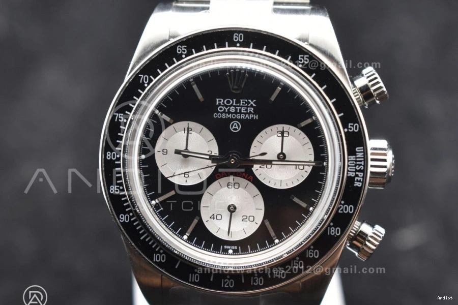 SS SS Black Best White Bracelet on ADGF Dial Daytona A7750 Edition 0414